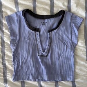 Urban Outfitters Ribbed Lavender Crop Top